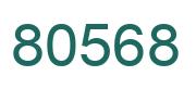 Number 80568 green image