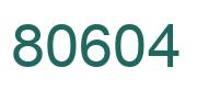 Number 80604 green image