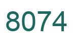 Number 8074 green image