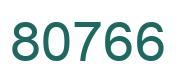 Number 80766 green image