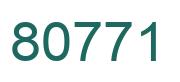 Number 80771 green image