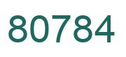 Number 80784 green image
