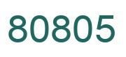 Number 80805 green image