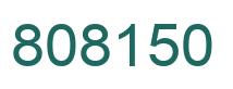 Number 808150 green image