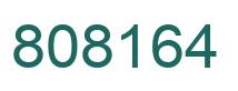 Number 808164 green image