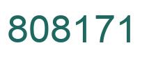 Number 808171 green image