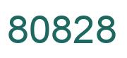 Number 80828 green image