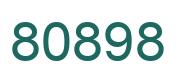 Number 80898 green image