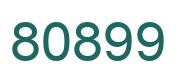 Number 80899 green image