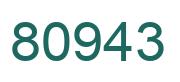Number 80943 green image