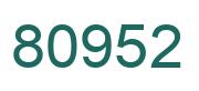 Number 80952 green image