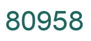 Number 80958 green image