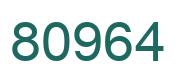 Number 80964 green image