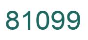 Number 81099 green image