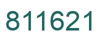 Number 811621 green image
