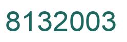 Number 8132003 green image