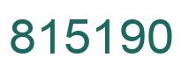 Number 815190 green image