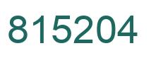 Number 815204 green image