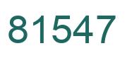 Number 81547 green image