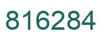 Number 816284 green image
