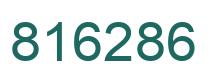 Number 816286 green image