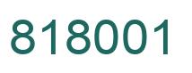 Number 818001 green image