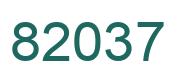 Number 82037 green image