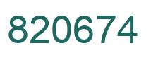 Number 820674 green image