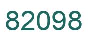 Number 82098 green image
