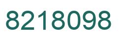 Number 8218098 green image