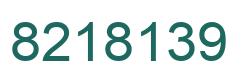 Number 8218139 green image