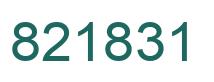 Number 821831 green image
