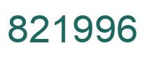 Number 821996 green image