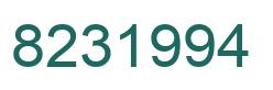 Número 8231994 imagen verde