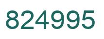 Number 824995 green image