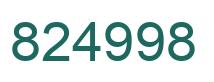 Number 824998 green image