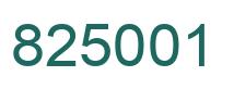 Number 825001 green image