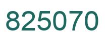 Number 825070 green image