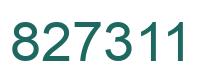 Number 827311 green image