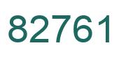 Number 82761 green image