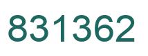 Number 831362 green image