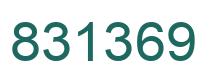 Number 831369 green image