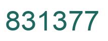 Number 831377 green image