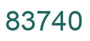 Number 83740 green image