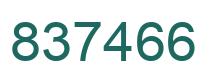 Number 837466 green image
