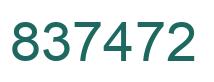 Number 837472 green image