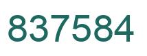 Number 837584 green image