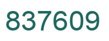 Number 837609 green image