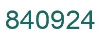 Número 840924 imagen verde