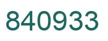 Número 840933 imagen verde